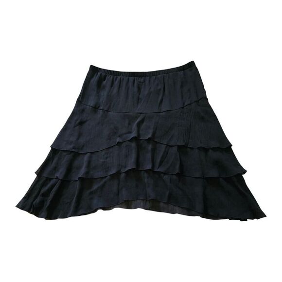 Torrid Plus Size Tired Black Flowy Skirt Size 1 - Picture 1 of 4